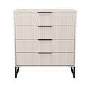 Fluted 4 Drawer Chest in Kashmir Matt - Ready Assembled