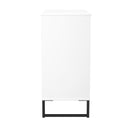 Fluted 4 Drawer Chest in White Matt - Ready Assembled