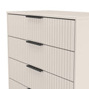 Fluted 5 Drawer Chest in Kashmir Matt - Ready Assembled