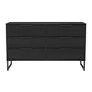 Fluted 6 Drawer Midi Chest in Black Ash - Ready Assembled
