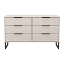 Fluted 6 Drawer Midi Chest in Kashmir Matt - Ready Assembled
