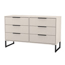 Fluted 6 Drawer Midi Chest in Kashmir Matt - Ready Assembled