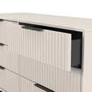 Fluted 6 Drawer Midi Chest in Kashmir Matt - Ready Assembled