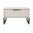 Fluted 1 Drawer Wide Side Table in Kashmir Matt - Ready Assembled