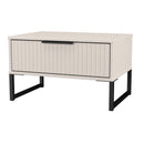 Fluted 1 Drawer Wide Side Table in Kashmir Matt - Ready Assembled