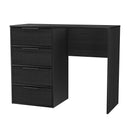 Fluted 4 Drawer Vanity in Black Ash - Ready Assembled