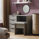 Fluted 4 Drawer Vanity in Dusk Grey - Ready Assembled