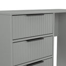 Fluted 4 Drawer Vanity in Dusk Grey - Ready Assembled