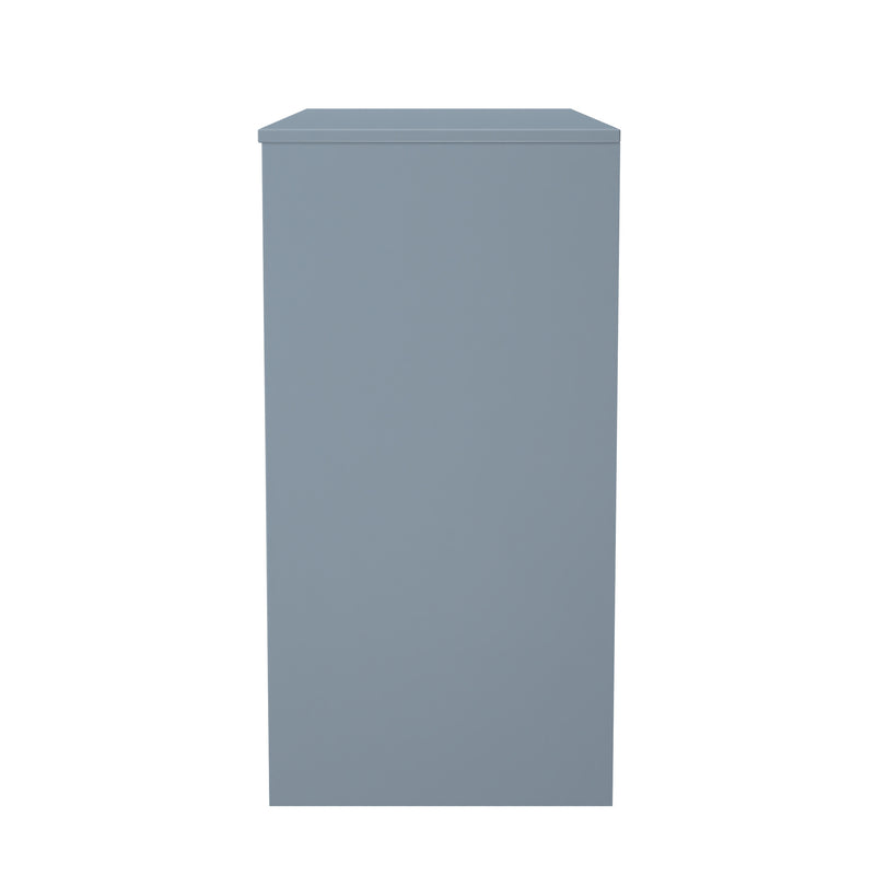 Fluted 4 Drawer Vanity in Denim Blue - Ready Assembled
