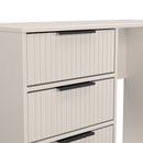 Fluted 4 Drawer Vanity in Kashmir Matt - Ready Assembled