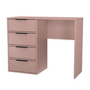 Fluted 4 Drawer Vanity in Kobe Pink - Ready Assembled