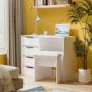 Fluted 4 Drawer Vanity in White Matt - Ready Assembled