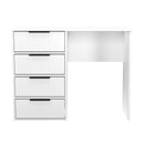 Fluted 4 Drawer Vanity in White Matt - Ready Assembled