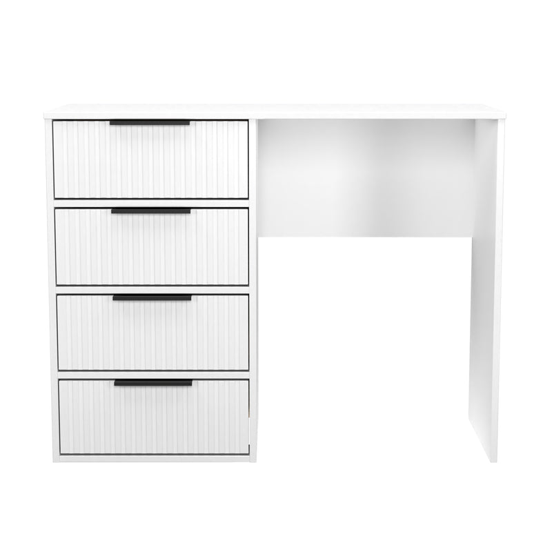 Fluted 4 Drawer Vanity in White Matt - Ready Assembled
