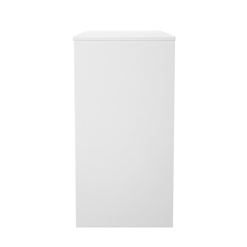 Fluted 4 Drawer Vanity in White Matt - Ready Assembled