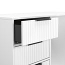 Fluted 4 Drawer Vanity in White Matt - Ready Assembled