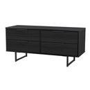 Fluted 4 Drawer Bedbox in Black Ash - Ready Assembled