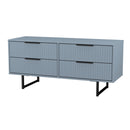 Fluted 4 Drawer Bedbox in Denim Blue - Ready Assembled
