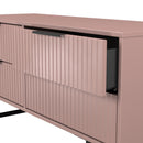Fluted 4 Drawer Bedbox in Kobe Pink - Ready Assembled