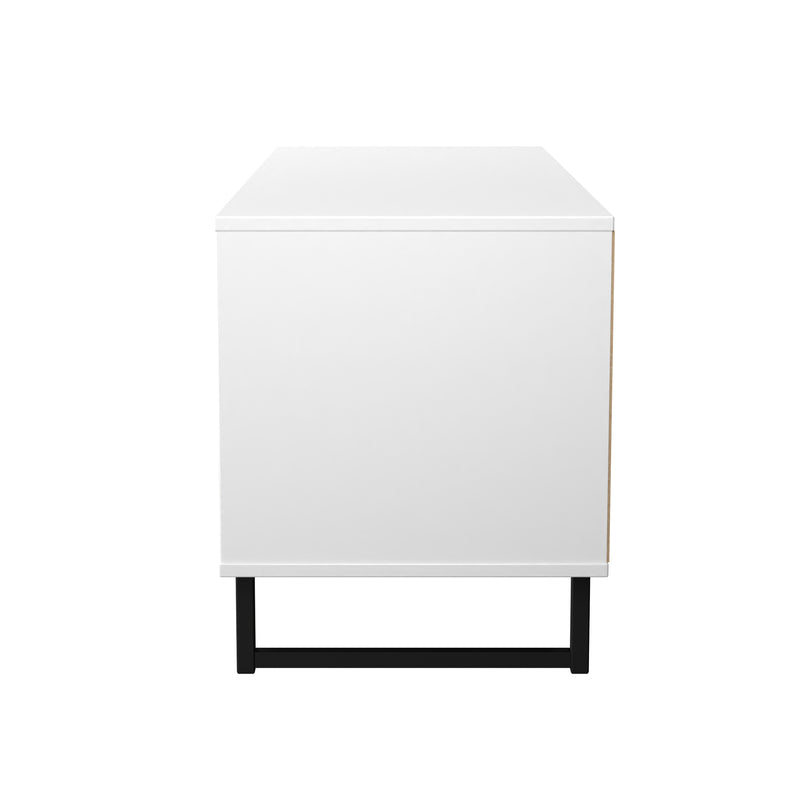 Fluted 4 Drawer Bedbox in White Matt - Ready Assembled