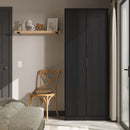 Fluted Double Wardrobe in Black Ash - Ready Assembled