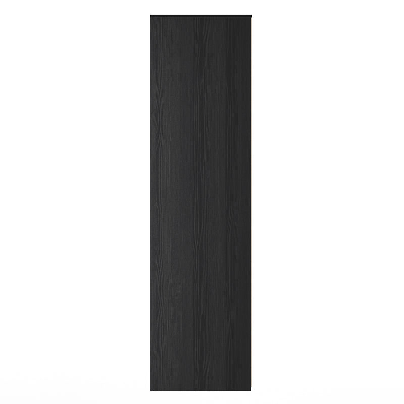 Fluted Double Wardrobe in Black Ash - Ready Assembled