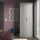 Fluted Double Wardrobe in Dusk Grey - Ready Assembled
