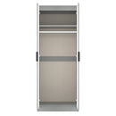 Fluted Double Wardrobe in Dusk Grey - Ready Assembled