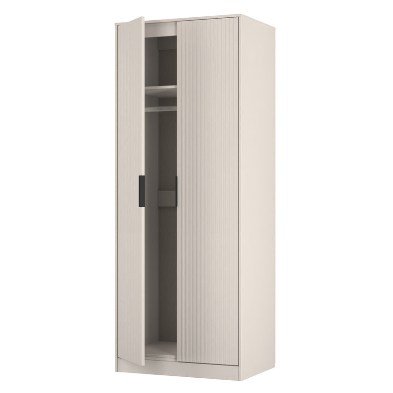 Fluted Double Wardrobe in Kashmir Matt - Ready Assembled