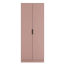 Fluted Double Wardrobe in Kobe Pink - Ready Assembled