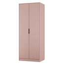 Fluted Double Wardrobe in Kobe Pink - Ready Assembled