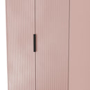 Fluted Double Wardrobe in Kobe Pink - Ready Assembled