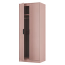 Fluted Double Wardrobe in Kobe Pink - Ready Assembled