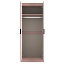 Fluted Double Wardrobe in Kobe Pink - Ready Assembled