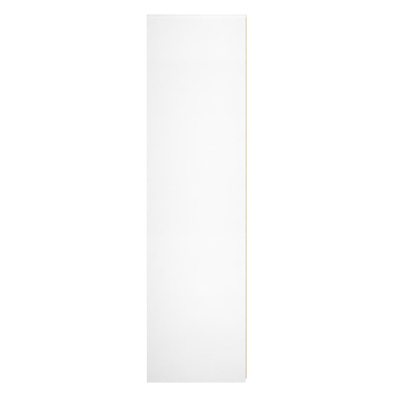 Fluted Double Wardrobe in White Matt - Ready Assembled