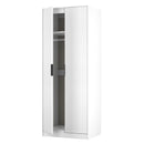 Fluted Double Wardrobe in White Matt - Ready Assembled