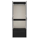 Fluted 2 Drawer Double Wardrobe in Black Ash - Ready Assembled