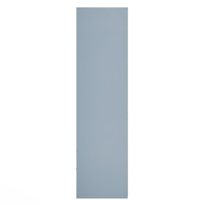 Fluted 2 Drawer Double Wardrobe in Denim Blue - Ready Assembled