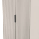 Fluted 2 Drawer Double Wardrobe in Kashmir Matt - Ready Assembled
