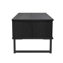 Fluted 1 Drawer Coffee Table in Black Ash - Ready Assembled