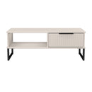 Fluted 1 Drawer Coffee Table in Kashmir Matt - Ready Assembled