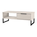 Fluted 1 Drawer Coffee Table in Kashmir Matt - Ready Assembled