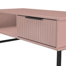 Fluted 1 Drawer Coffee Table in Kobe Pink - Ready Assembled