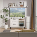 Fluted 3 Drawer TV Unit in Kashmir Matt - Ready Assembled