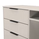 Fluted 3 Drawer TV Unit in Kashmir Matt - Ready Assembled