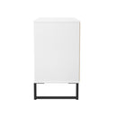 Fluted 3 Drawer TV Unit in White Matt - Ready Assembled