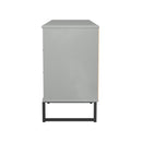 Fluted 6 Drawer Sideboard in Dusk Grey - Ready Assembled