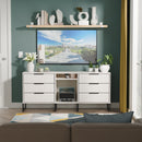 Fluted 6 Drawer Sideboard in Kashmir Matt - Ready Assembled