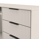 Fluted 6 Drawer Sideboard in Kashmir Matt - Ready Assembled