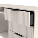 Fluted 6 Drawer Sideboard in Kashmir Matt - Ready Assembled